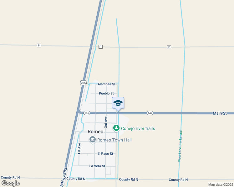map of restaurants, bars, coffee shops, grocery stores, and more near 903 County Road 15 in La Jara
