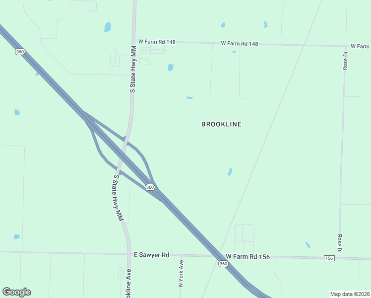 map of restaurants, bars, coffee shops, grocery stores, and more near 6296 West Farm Road 148 in Springfield