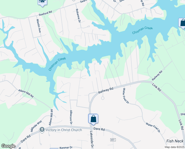 map of restaurants, bars, coffee shops, grocery stores, and more near 303 Robs Road in Yorktown