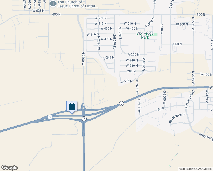 map of restaurants, bars, coffee shops, grocery stores, and more near 53 Cinder Street in Hurricane