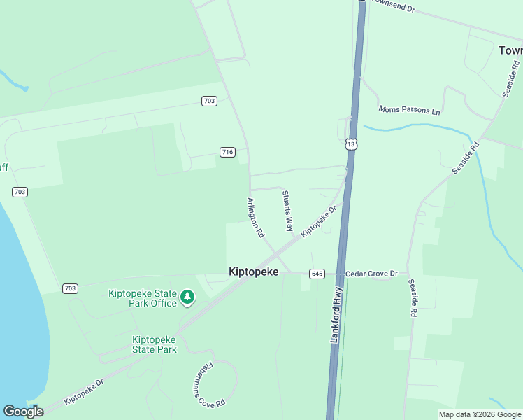 map of restaurants, bars, coffee shops, grocery stores, and more near 29298 Stuarts Way in Cape Charles