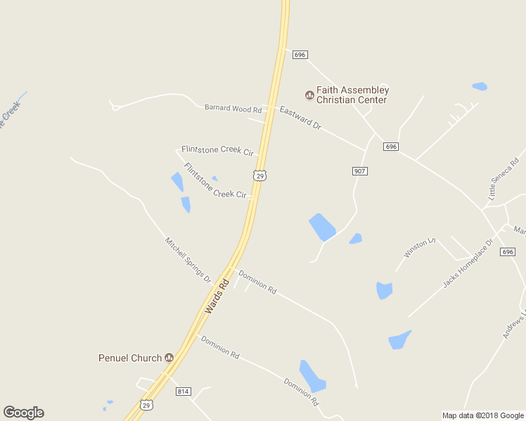 map of restaurants, bars, coffee shops, grocery stores, and more near 3357 Wards Road in Altavista