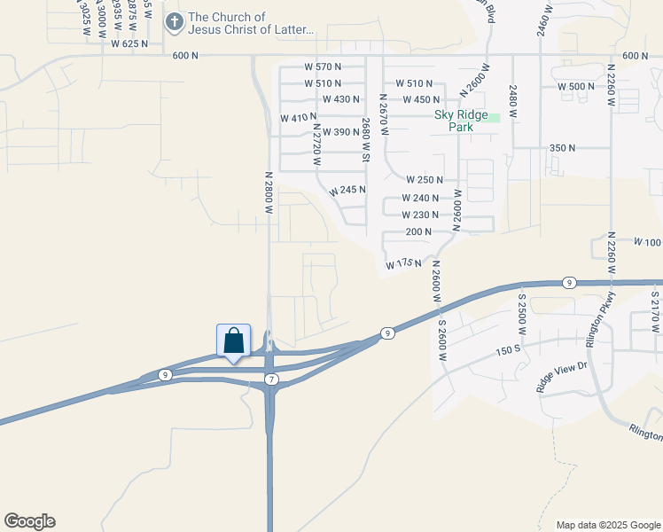 map of restaurants, bars, coffee shops, grocery stores, and more near 144 Ash Street in Hurricane
