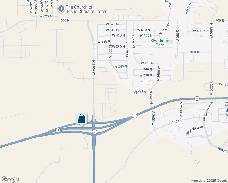 map of restaurants, bars, coffee shops, grocery stores, and more near 144 Ash Street in Hurricane