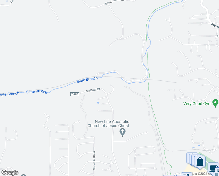 map of restaurants, bars, coffee shops, grocery stores, and more near 65 Florence Drive in Christiansburg