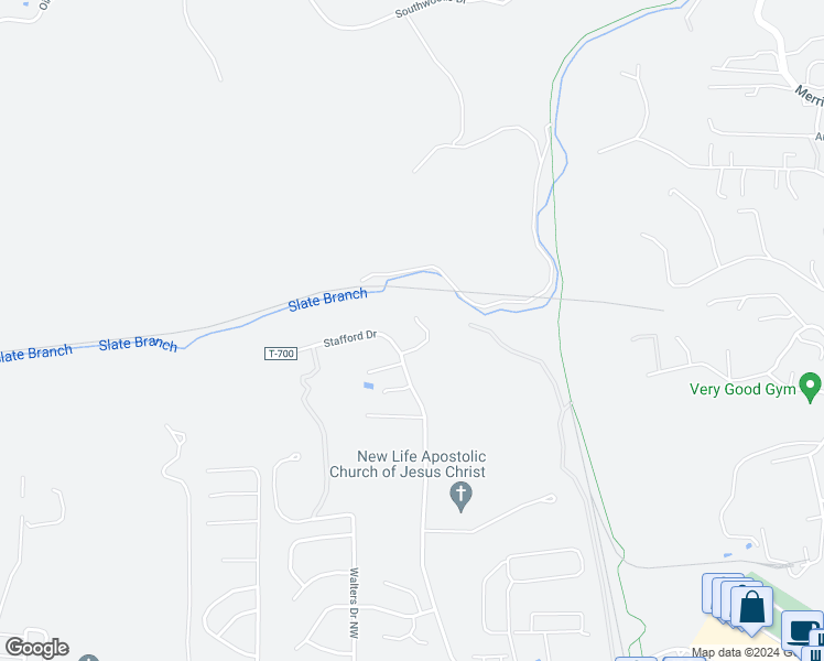 map of restaurants, bars, coffee shops, grocery stores, and more near 65 Florence Drive in Christiansburg