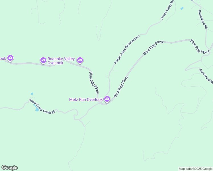 map of restaurants, bars, coffee shops, grocery stores, and more near 7229 Poage Valley Road Extension in Roanoke