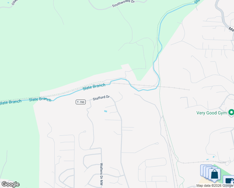 map of restaurants, bars, coffee shops, grocery stores, and more near 1210 Stafford Drive in Christiansburg