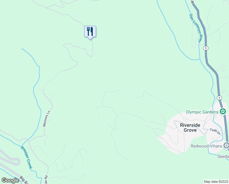 map of restaurants, bars, coffee shops, grocery stores, and more near 1410 Pinecrest Drive in Boulder Creek