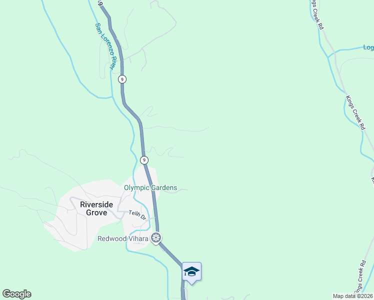 map of restaurants, bars, coffee shops, grocery stores, and more near 17388 Tressel Pass Road in Boulder Creek