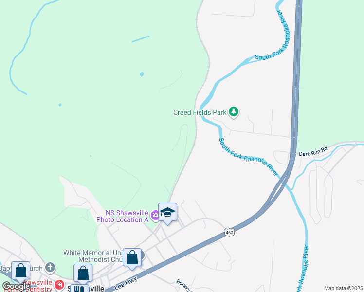 map of restaurants, bars, coffee shops, grocery stores, and more near 402-498 Blankenship Road in Shawsville
