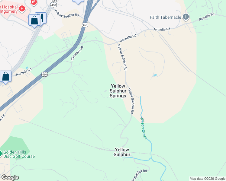 map of restaurants, bars, coffee shops, grocery stores, and more near 3147 Yellow Sulphur Road in Christiansburg