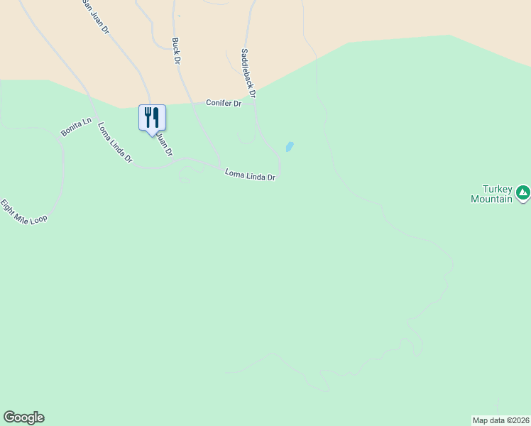 map of restaurants, bars, coffee shops, grocery stores, and more near 2409 Loma Linda Drive in Pagosa Springs
