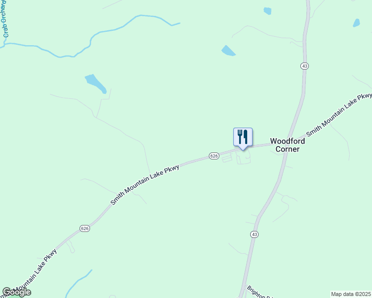 map of restaurants, bars, coffee shops, grocery stores, and more near 2347 Smith Mountain Lake Parkway in Huddleston