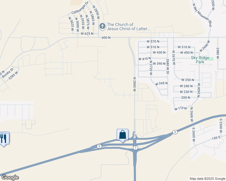 map of restaurants, bars, coffee shops, grocery stores, and more near in Hurricane