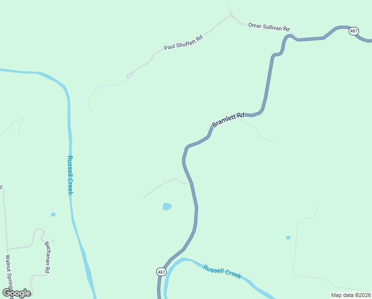 map of restaurants, bars, coffee shops, grocery stores, and more near State Highway 487 in Green County
