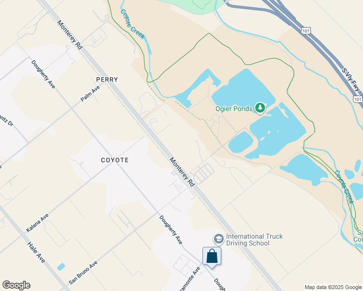 map of restaurants, bars, coffee shops, grocery stores, and more near 1000 Monterey Road in Morgan Hill