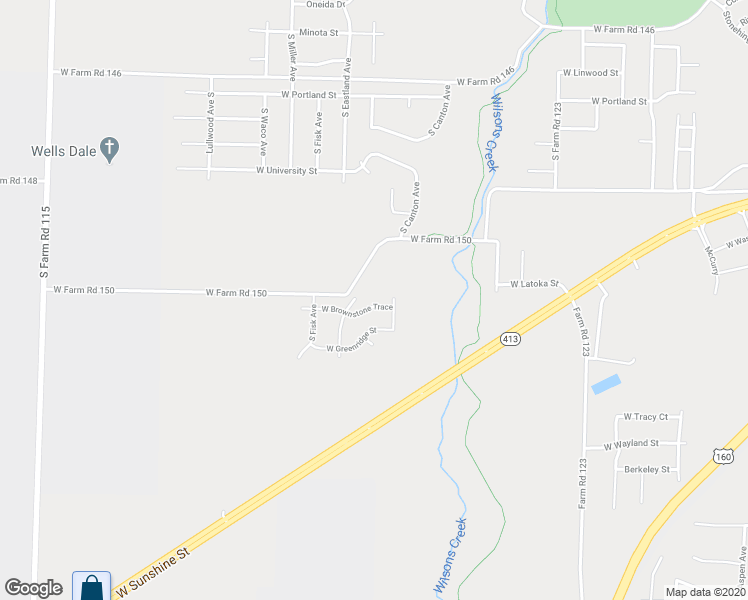 map of restaurants, bars, coffee shops, grocery stores, and more near 4487 West Brownstone Trace in Springfield