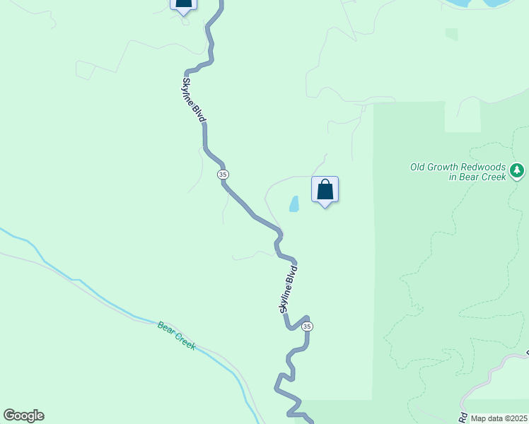 map of restaurants, bars, coffee shops, grocery stores, and more near 19960 Skyline Boulevard in Los Gatos