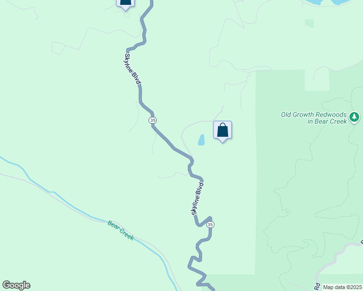 map of restaurants, bars, coffee shops, grocery stores, and more near 19960 Skyline Boulevard in Los Gatos