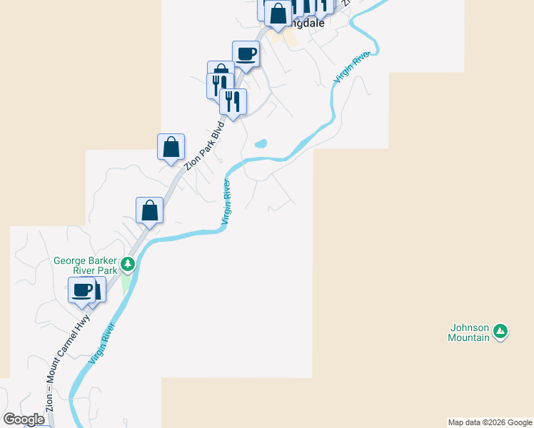 map of restaurants, bars, coffee shops, grocery stores, and more near 108 Canyon Cove in Springdale