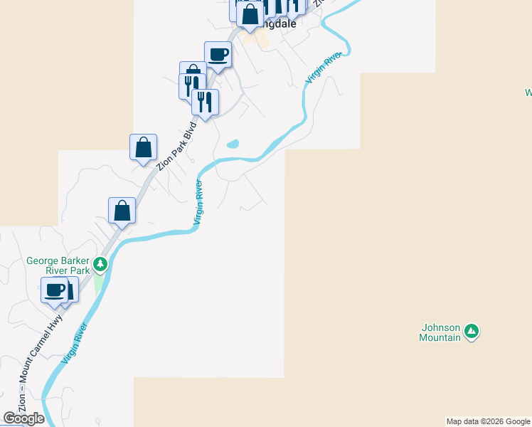 map of restaurants, bars, coffee shops, grocery stores, and more near 112 Canyon Cove in Springdale