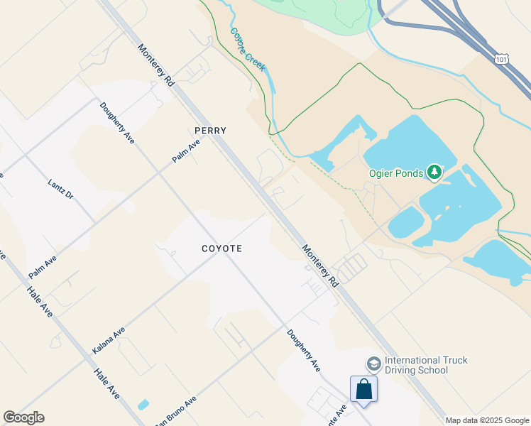 map of restaurants, bars, coffee shops, grocery stores, and more near 0 Kalana Avenue in Morgan Hill