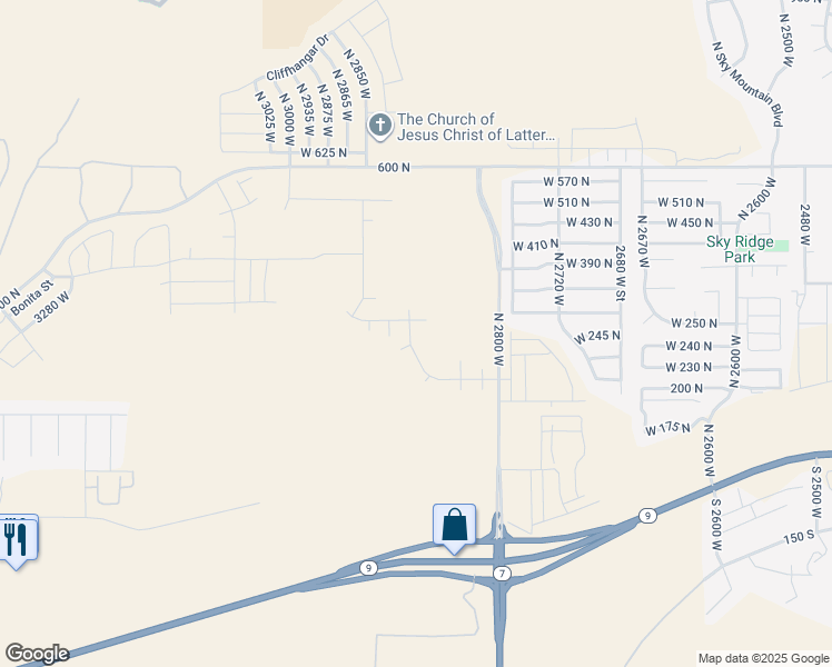 map of restaurants, bars, coffee shops, grocery stores, and more near in Hurricane