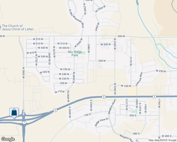 map of restaurants, bars, coffee shops, grocery stores, and more near 281 North 2530 West in Hurricane