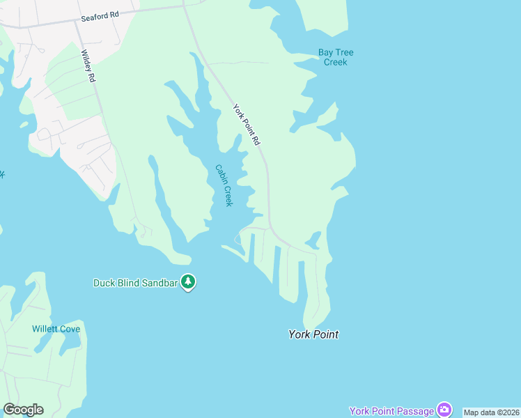 map of restaurants, bars, coffee shops, grocery stores, and more near 714 York Point Road in Seaford