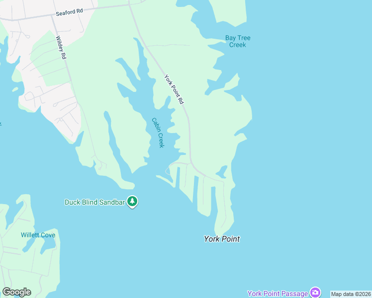 map of restaurants, bars, coffee shops, grocery stores, and more near 714 York Point Road in Seaford