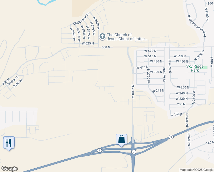 map of restaurants, bars, coffee shops, grocery stores, and more near in Hurricane