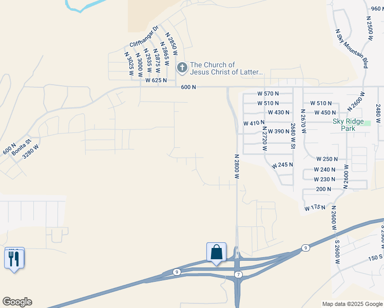 map of restaurants, bars, coffee shops, grocery stores, and more near in Hurricane