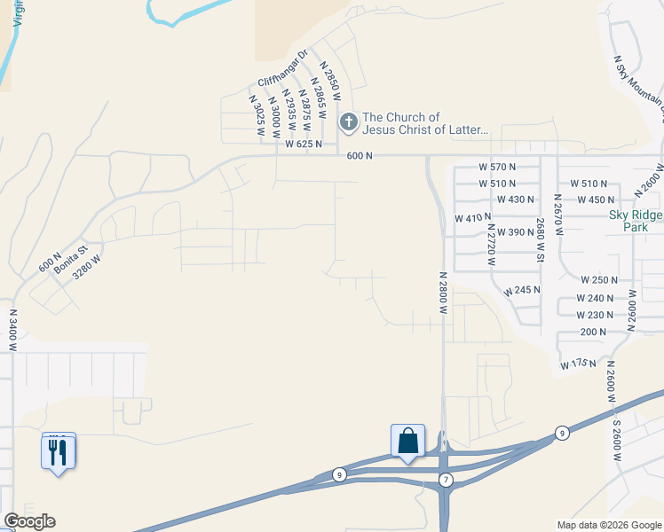 map of restaurants, bars, coffee shops, grocery stores, and more near in Hurricane