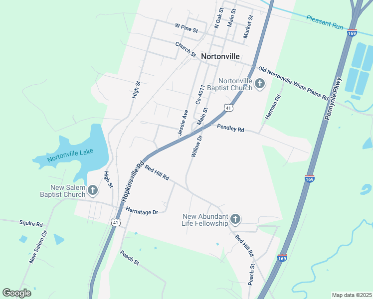 map of restaurants, bars, coffee shops, grocery stores, and more near 225-289 Willow Drive in Nortonville