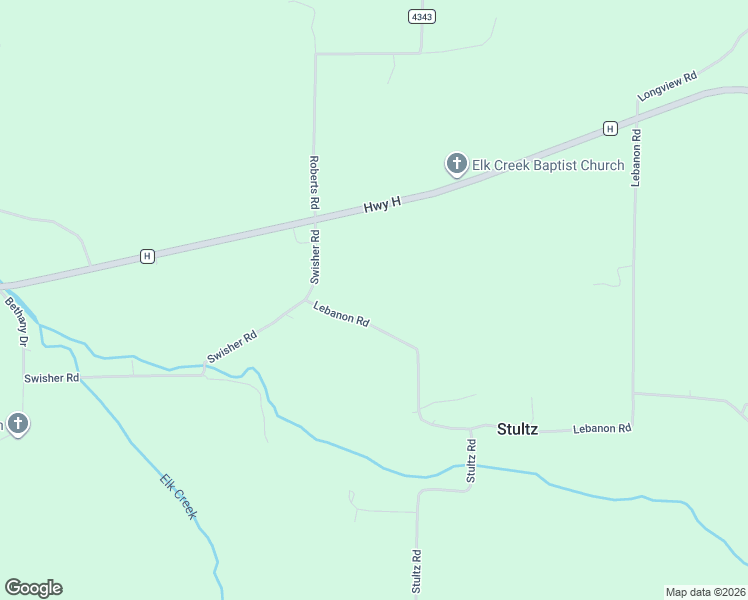 map of restaurants, bars, coffee shops, grocery stores, and more near 16353 Lebanon Road in Elk Creek
