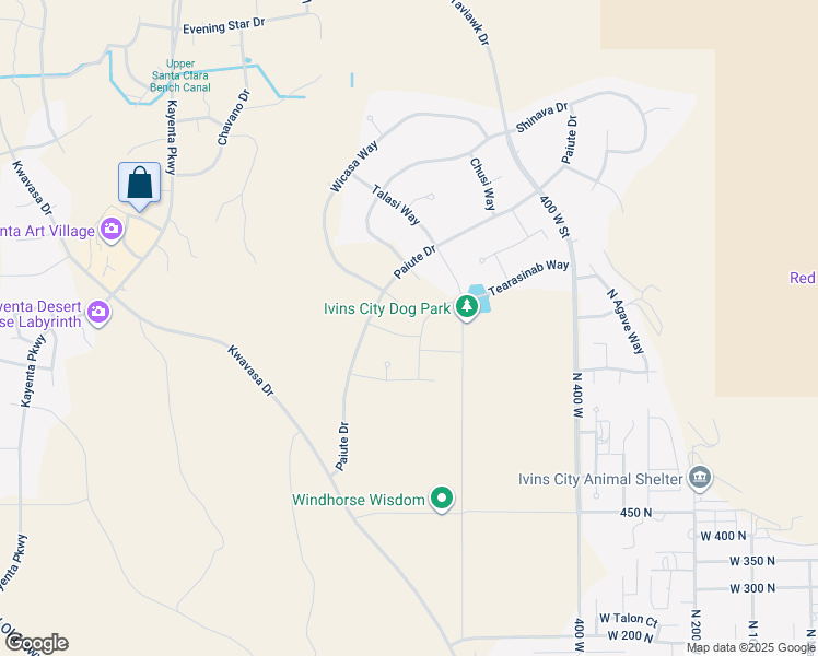 map of restaurants, bars, coffee shops, grocery stores, and more near 350 Takala Way in Ivins
