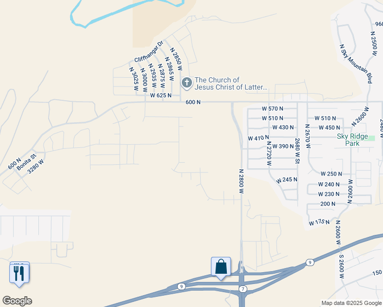 map of restaurants, bars, coffee shops, grocery stores, and more near in Hurricane