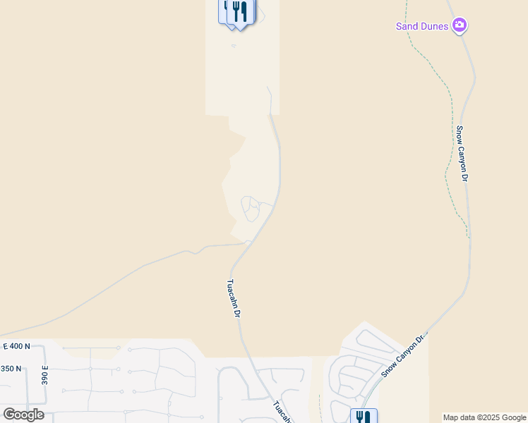 map of restaurants, bars, coffee shops, grocery stores, and more near 705 Sanctuary Place in Ivins