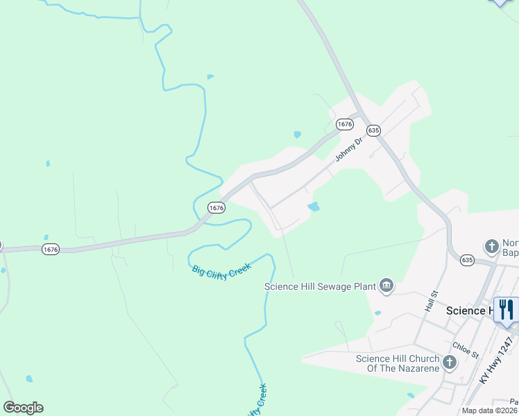 map of restaurants, bars, coffee shops, grocery stores, and more near 222 Millard Tilley Road in Science Hill