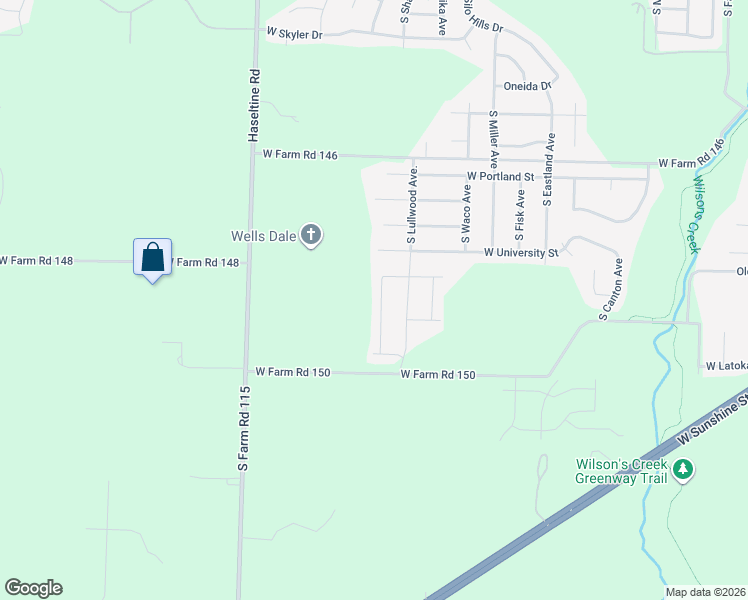 map of restaurants, bars, coffee shops, grocery stores, and more near 4890 West University Street in Springfield