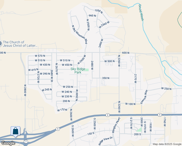 map of restaurants, bars, coffee shops, grocery stores, and more near 400 North 2480 West in Hurricane