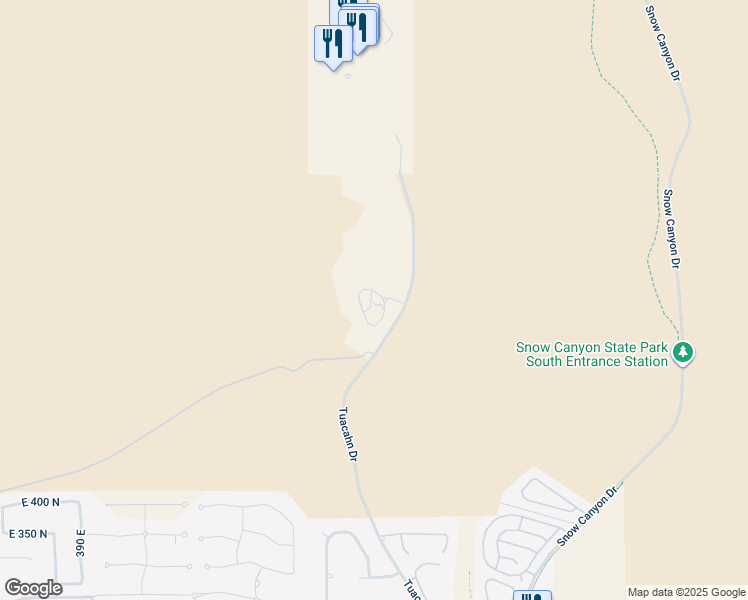 map of restaurants, bars, coffee shops, grocery stores, and more near 784 Sanctuary Place in Ivins