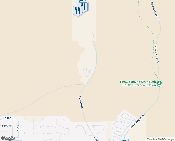 map of restaurants, bars, coffee shops, grocery stores, and more near 784 Sanctuary Place in Ivins