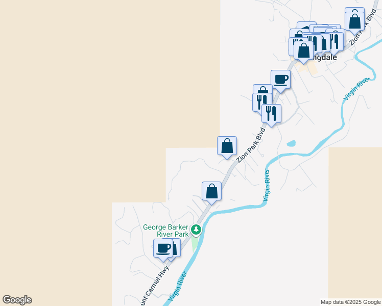 map of restaurants, bars, coffee shops, grocery stores, and more near 1580 Claret Cup Lane in Springdale
