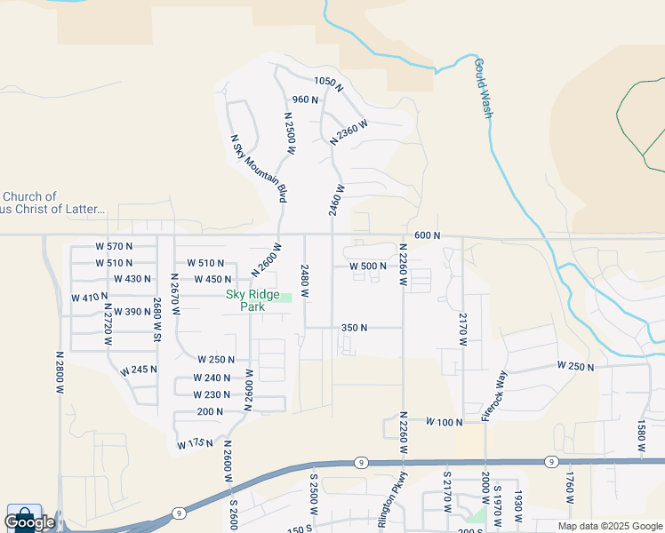 map of restaurants, bars, coffee shops, grocery stores, and more near 2854 West 500 North in Hurricane