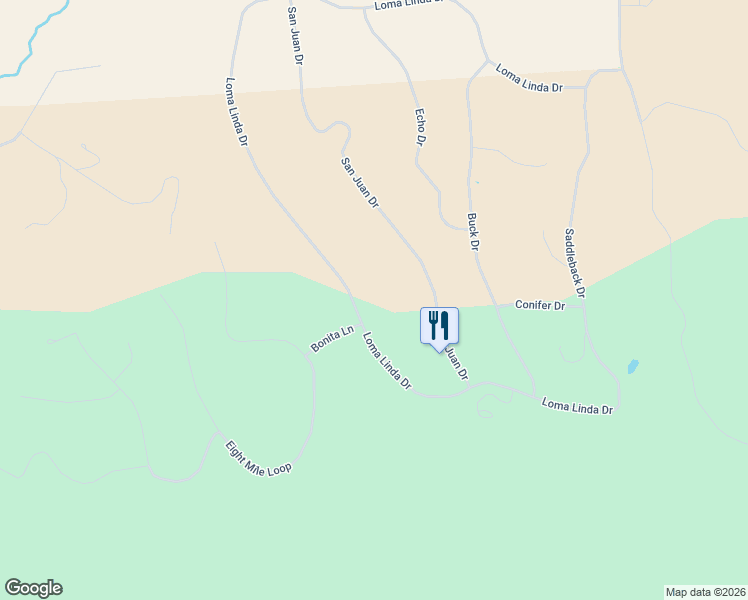 map of restaurants, bars, coffee shops, grocery stores, and more near 1806 Loma Linda Drive in Pagosa Springs