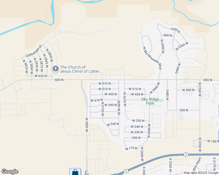 map of restaurants, bars, coffee shops, grocery stores, and more near 2698 West 510 North in Hurricane
