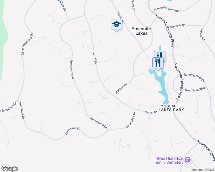 map of restaurants, bars, coffee shops, grocery stores, and more near 29997 Corral Drive in Coarsegold