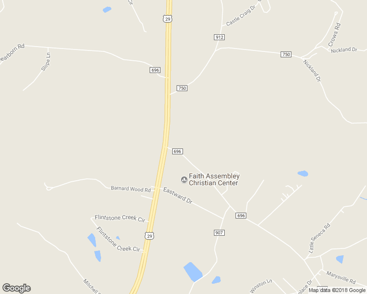 map of restaurants, bars, coffee shops, grocery stores, and more near 80 Marysville Road in Altavista